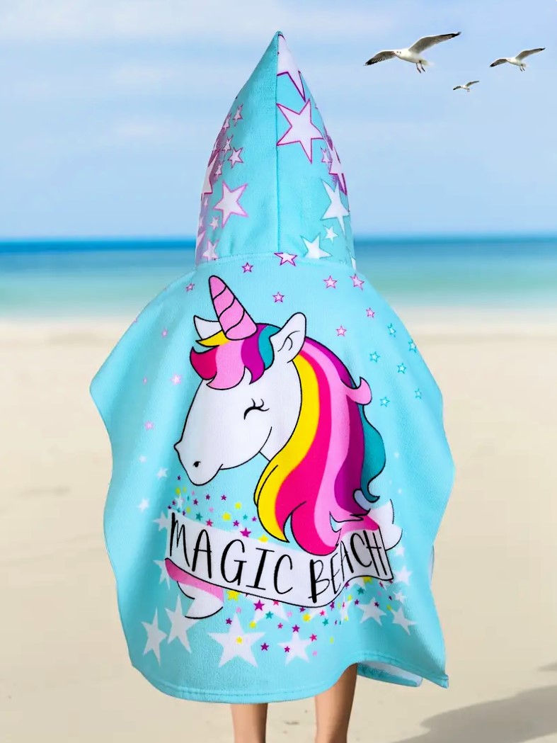 Einhorn Magic Beach Strandtuch Handtuch Badetuch Umhang