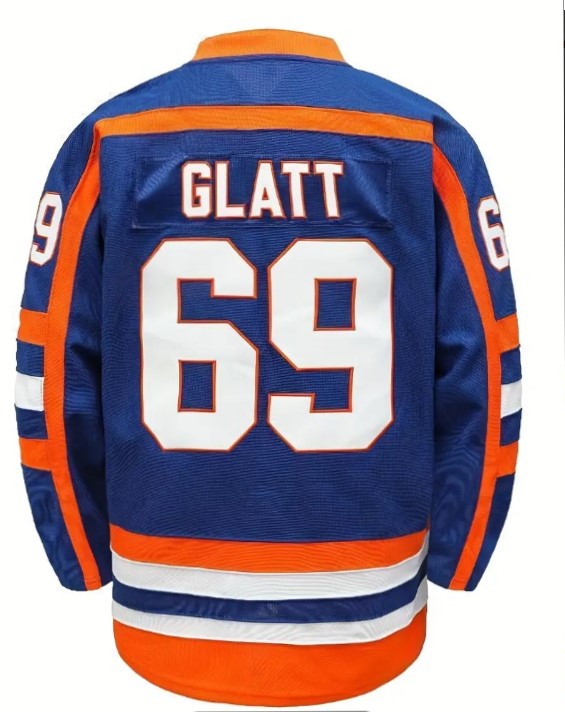 Eishockey Trikot Sport Glatt 69 Langarm Stickerei