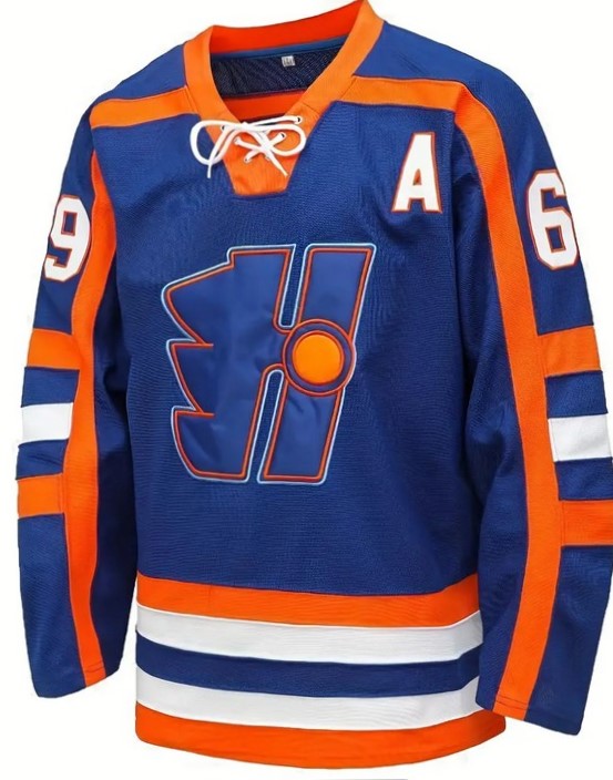 Eishockey Trikot Sport Glatt 69 Langarm Stickerei