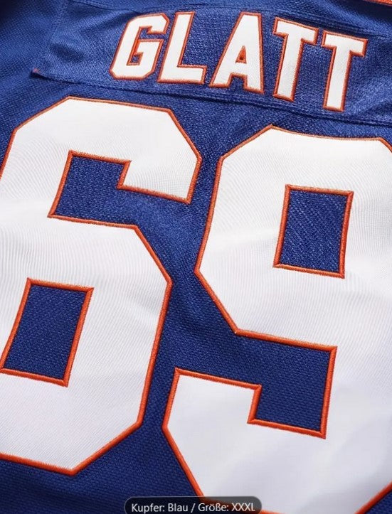 Eishockey Trikot Sport Glatt 69 Langarm Stickerei