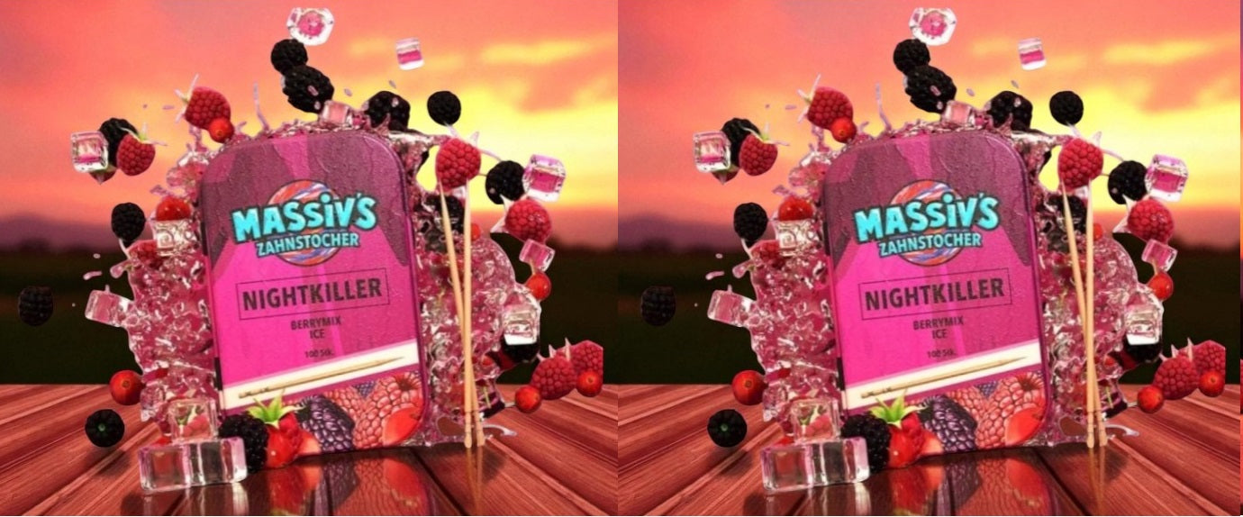 2 x Massiv's Zahnstocher mit Geschmack NIGHTKILLER Berrymix Ice ( Nikotinfrei )