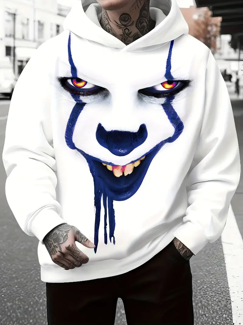 Hoodie Joker Clown Kapuzenpullover Langarm Grafikdruck