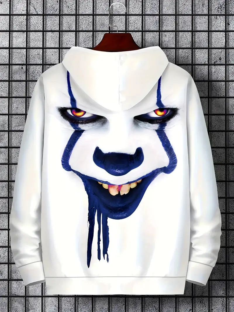 Hoodie Joker Clown Kapuzenpullover Langarm Grafikdruck