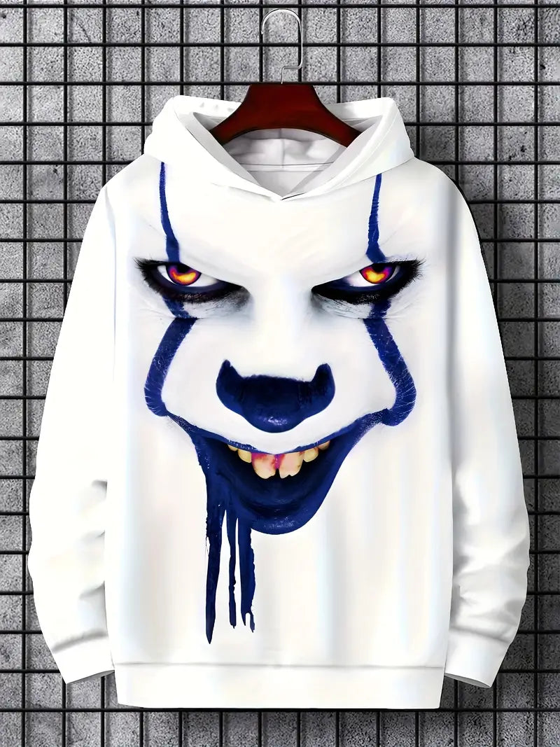 Hoodie Joker Clown Kapuzenpullover Langarm Grafikdruck