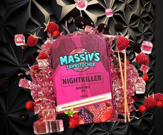 3 x Massiv's Zahnstocher mit Geschmack Berrymix , Watermelon Raspberry , Dragonfruit