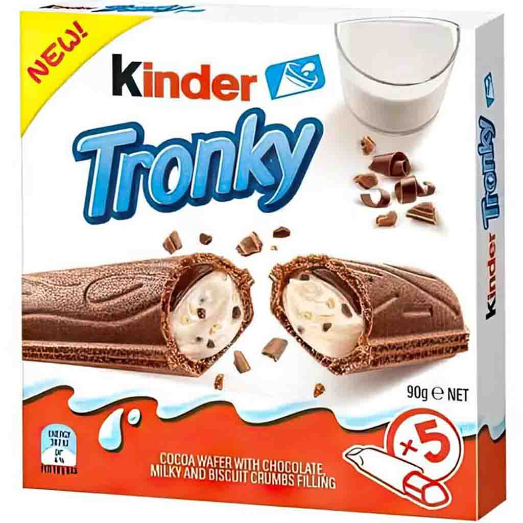 Kinder Tronky 5er 90g Kakaowaffel Milchschokolade