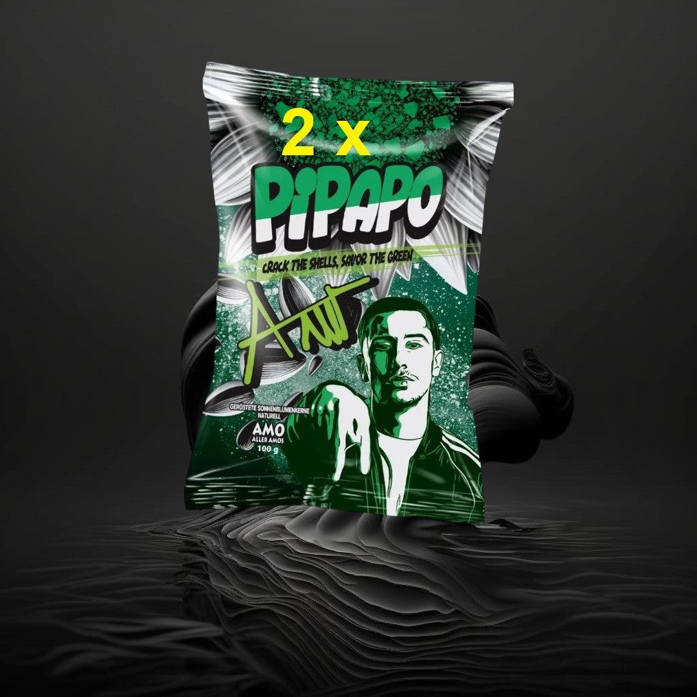 8 x Rapper Amo‘s Pipapo Sonnenblumenkerne Salzig (Salted)- Naturell - Taco - Popcorn