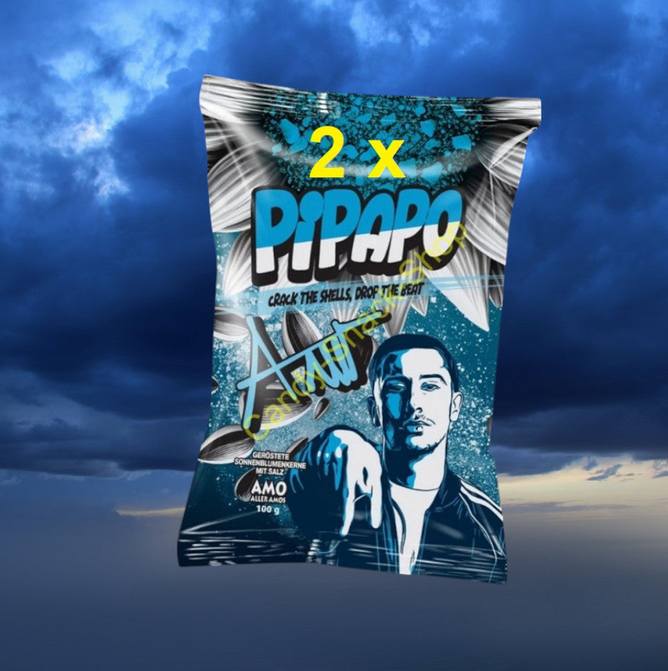 8 x Rapper Amo‘s Pipapo Sonnenblumenkerne Salzig (Salted)- Naturell - Taco - Popcorn
