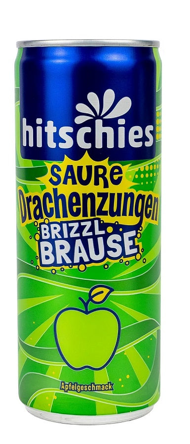 4 x Hitschies saure Drachenzungen brizzl Brause Erdbeere Kirsch Apfel Pfirsich Getränk (inkl. 0,25€ Pfand)
