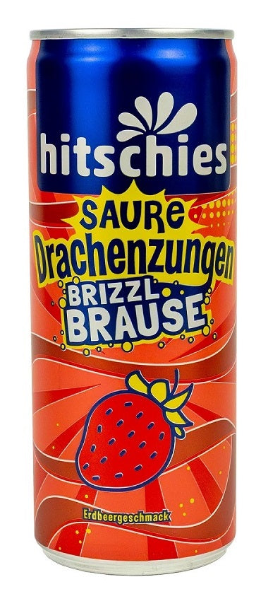 4 x Hitschies saure Drachenzungen brizzl Brause Erdbeere Kirsch Apfel Pfirsich Getränk (inkl. 0,25€ Pfand)