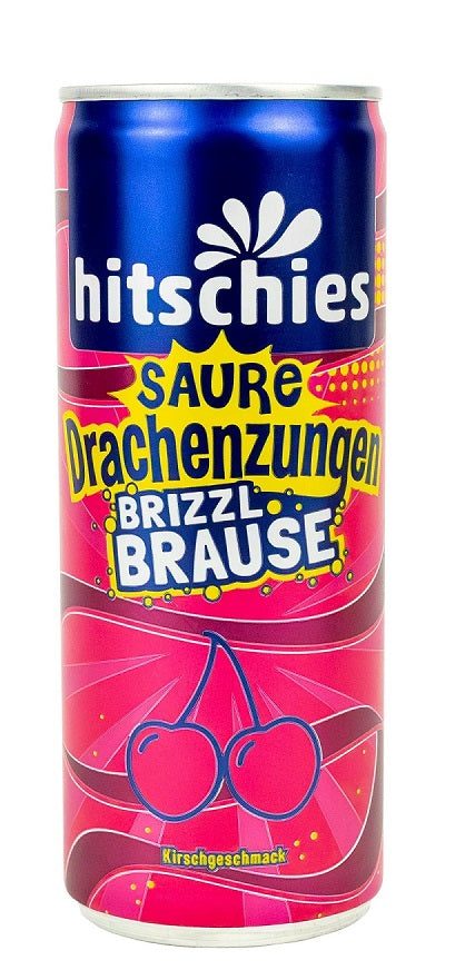4 x Hitschies saure Drachenzungen brizzl Brause Erdbeere Kirsch Apfel Pfirsich Getränk (inkl. 0,25€ Pfand)