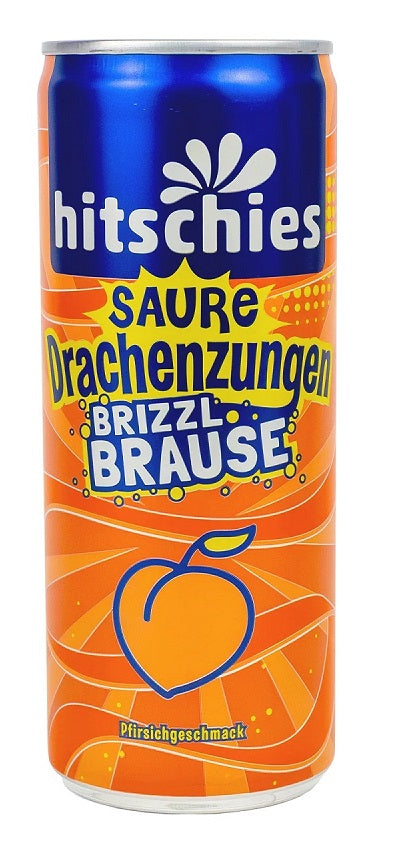 4 x Hitschies saure Drachenzungen brizzl Brause Erdbeere Kirsch Apfel Pfirsich Getränk (inkl. 0,25€ Pfand)