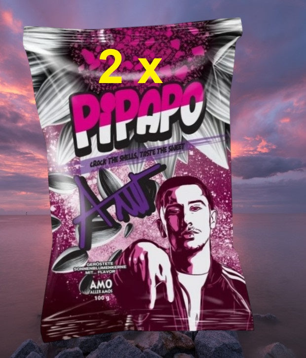 8 x Rapper Amo‘s Pipapo Sonnenblumenkerne Salzig (Salted)- Naturell - Taco - Popcorn