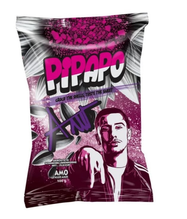 4 x Rapper Amo‘s Pipapo Sonnenblumenkerne Salzig (Salted)- Naturell - Taco - Popcorn -
