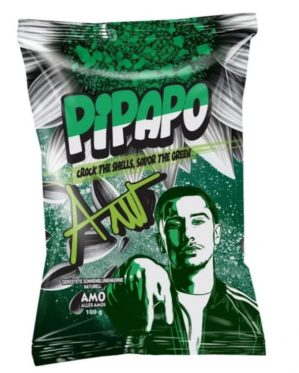 4 x Rapper Amo‘s Pipapo Sonnenblumenkerne Salzig (Salted)- Naturell - Taco - Popcorn -