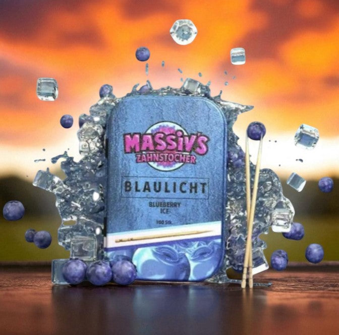 2 x Massiv's Zahnstocher mit Geschmack Blaulicht - Blueberry Ice ( Nikotinfrei )