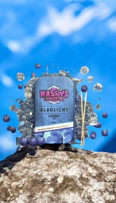 Bundle 2x Red Bull Gletschereis Himbeere Energy Drink + Massiv´s Zahnstocher Geschmack Blueberry