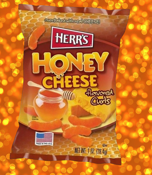 6 x Herr's Honey Cheese Flavored Cheese Curls 28g Maissnack Honig-Käse-Geschmack