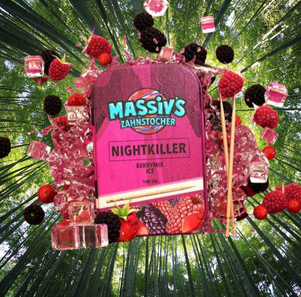2 x Massiv's Zahnstocher Geschmack NIGHTKILLER Berrymix , BLACK LEBANESE Grape Mint