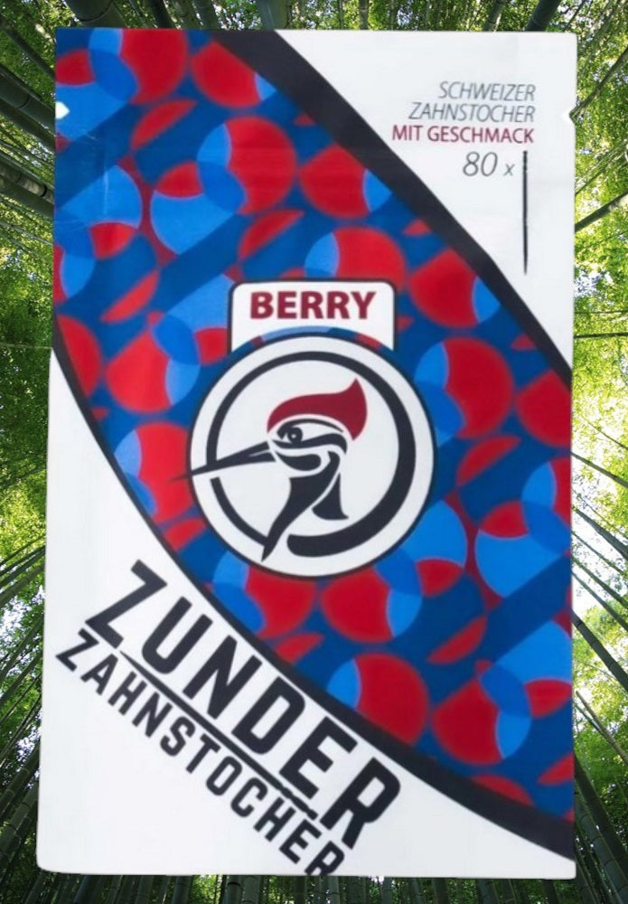 8 x Zunder Zahnstocher mit Geschmack Lime Berry Apple Cherry Melon Mint Zimt Tropic