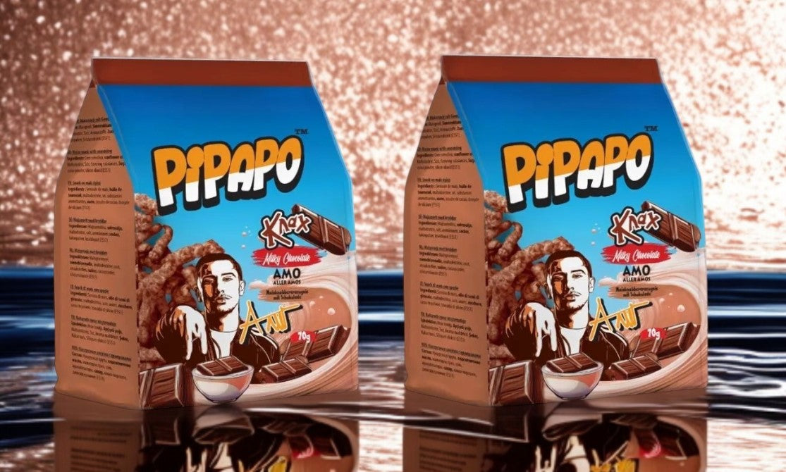 2 x PIPAPO AMO Knax Chips Snack Milch Schokolade - Milky Chocolate
