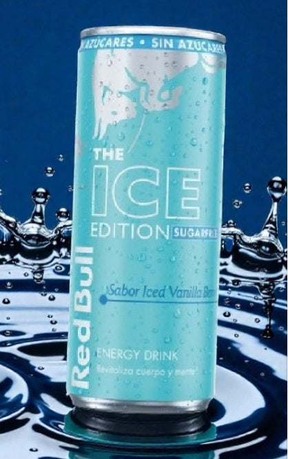 Red Bull Gletschereis Himbeere + Iced Vanilla Berry (Zuckerfrei) Spanien Energy Drink