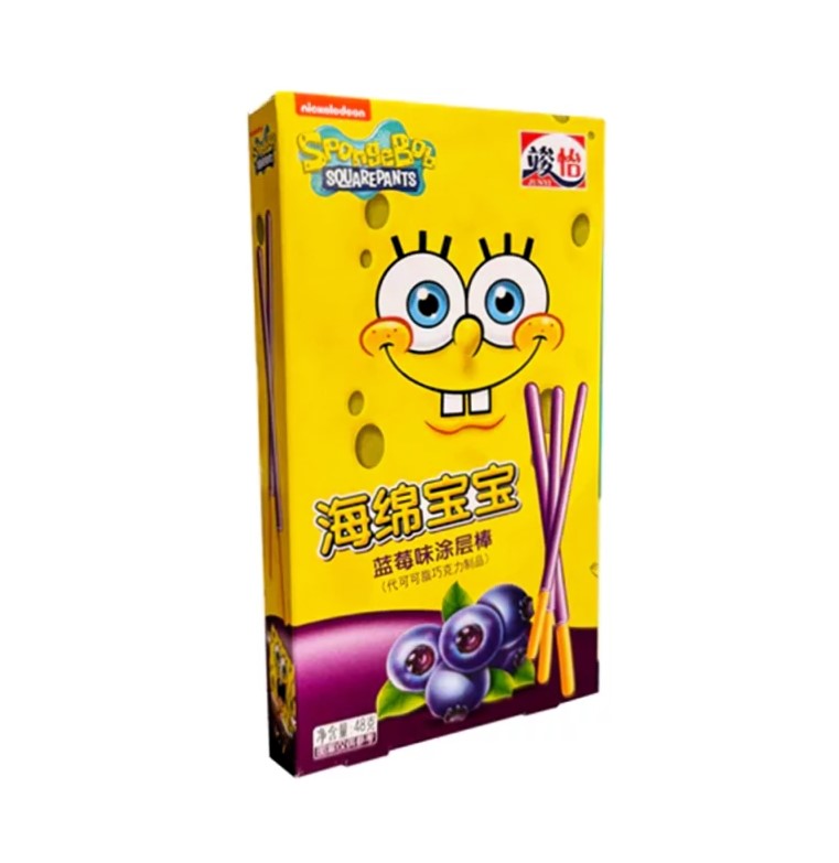 Spongebob Squarepants Schokosticks Blaubeere 48g