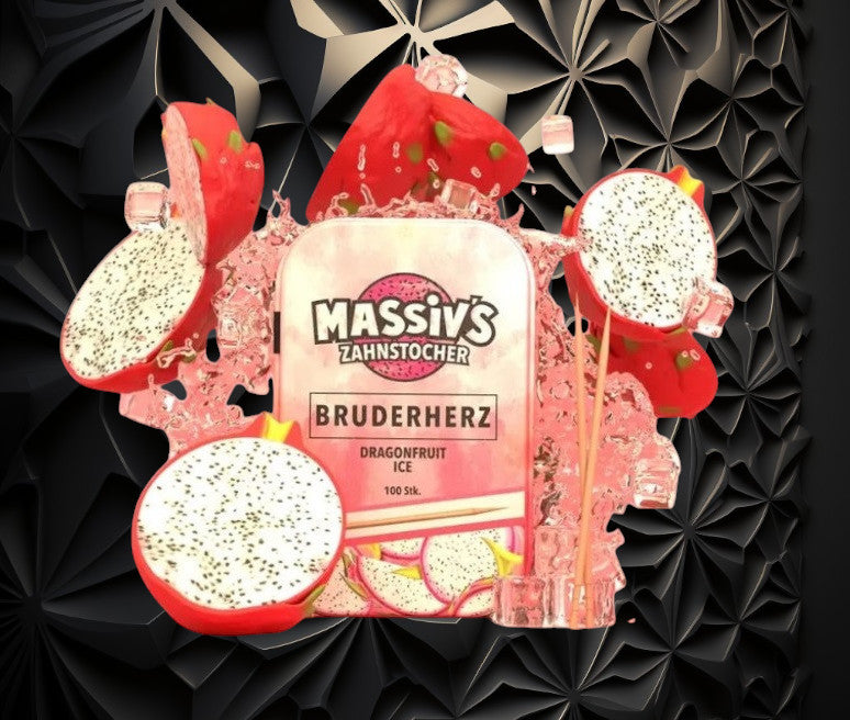 3 x Massiv's Zahnstocher mit Geschmack Berrymix , Watermelon Raspberry , Dragonfruit