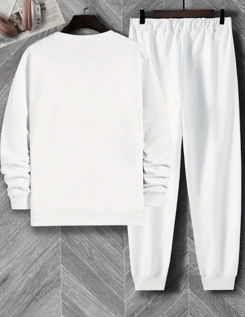 Trainingsanzug 2 teilig Sport Sweatshirt Hose Langarm Aufdruck 'alkohol'