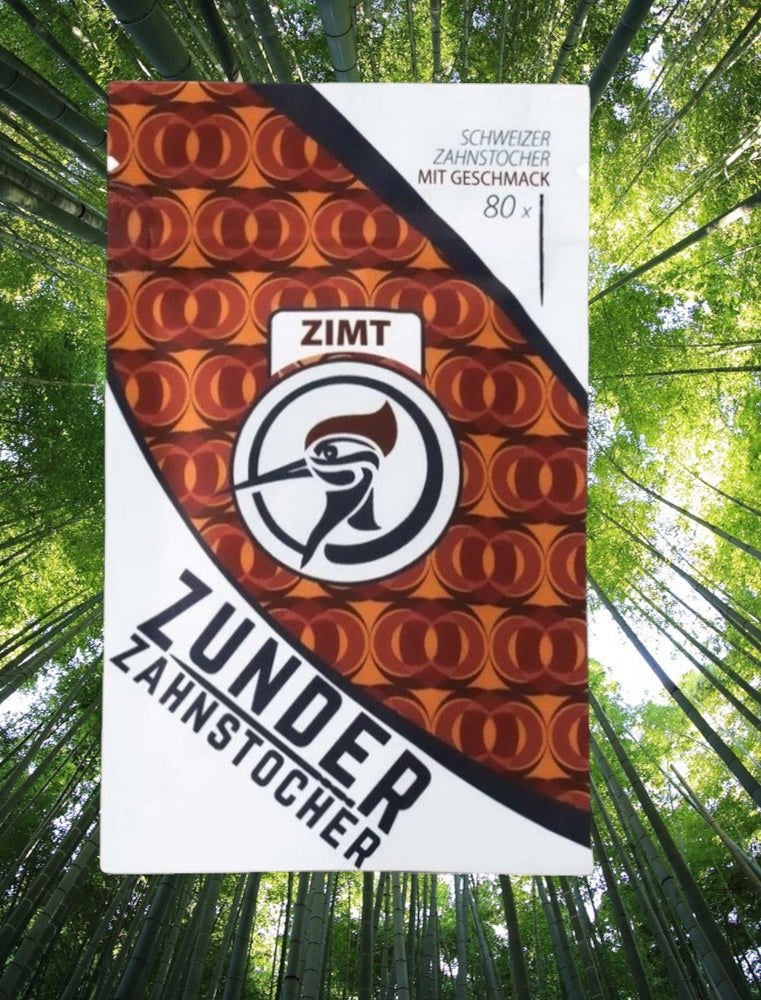 3 x Zunder Zahnstocher mit Geschmack Melon Mint Zimt - je 80 im Bag
