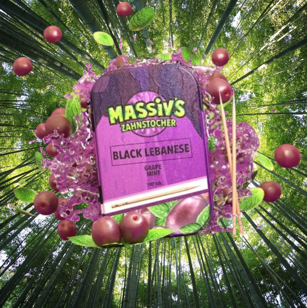 2 x Massiv's Zahnstocher Geschmack NIGHTKILLER Berrymix , BLACK LEBANESE Grape Mint