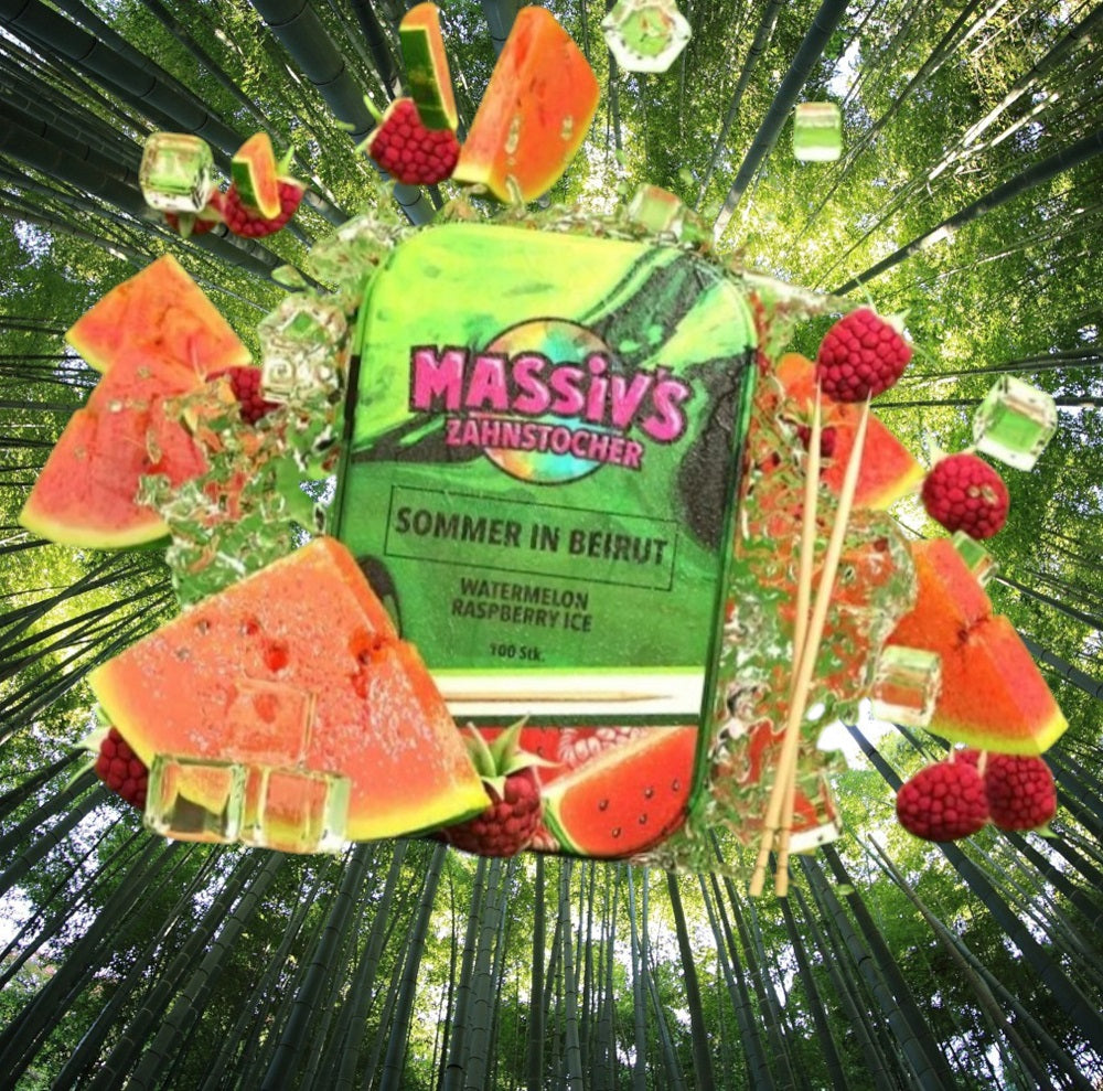 2 x Massiv's Zahnstocher mit Geschmack Watermelon Raspberry Ice & BLACK LEBANESE - Grape Mint
