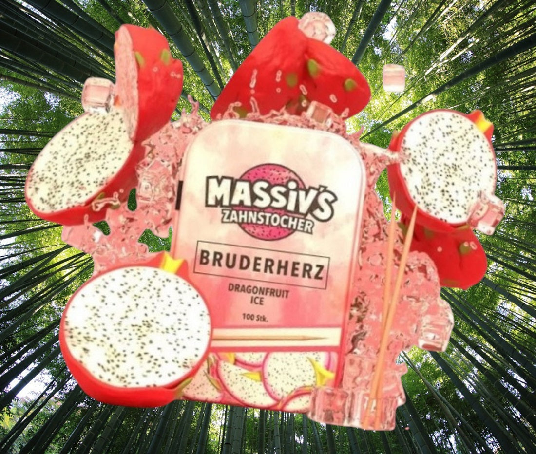 2 x Massiv's Zahnstocher mit Geschmack Blaulicht Blueberry , Bruderherz Dragonfruit Ice