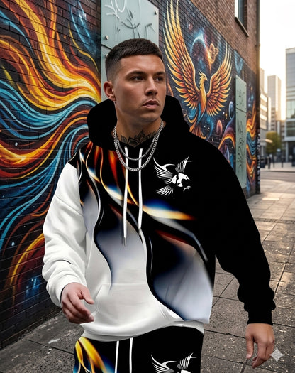Trainingsanzug Jogginganzug Freizeit Sport Hoodie Hose Kapuze 2 teilig L
