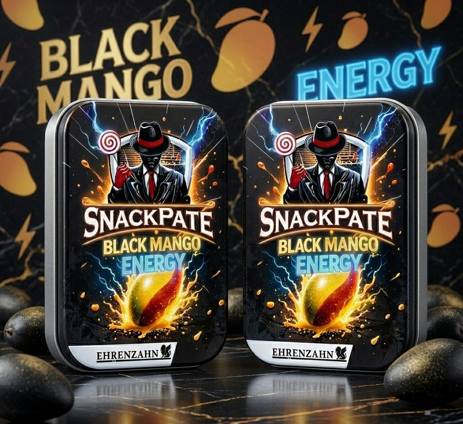 2 x Snackpate Zahnstocher mit Geschmack Black Mango Energy Ehrenzahn