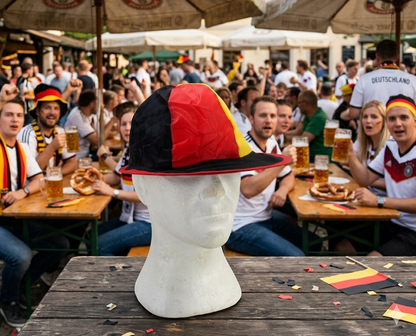 3 x Deutschland Fußball Kappe Mütze schwarz-rot-gold Popup WM