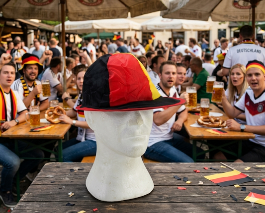 3 x Deutschland Fußball Kappe Mütze schwarz-rot-gold Popup WM