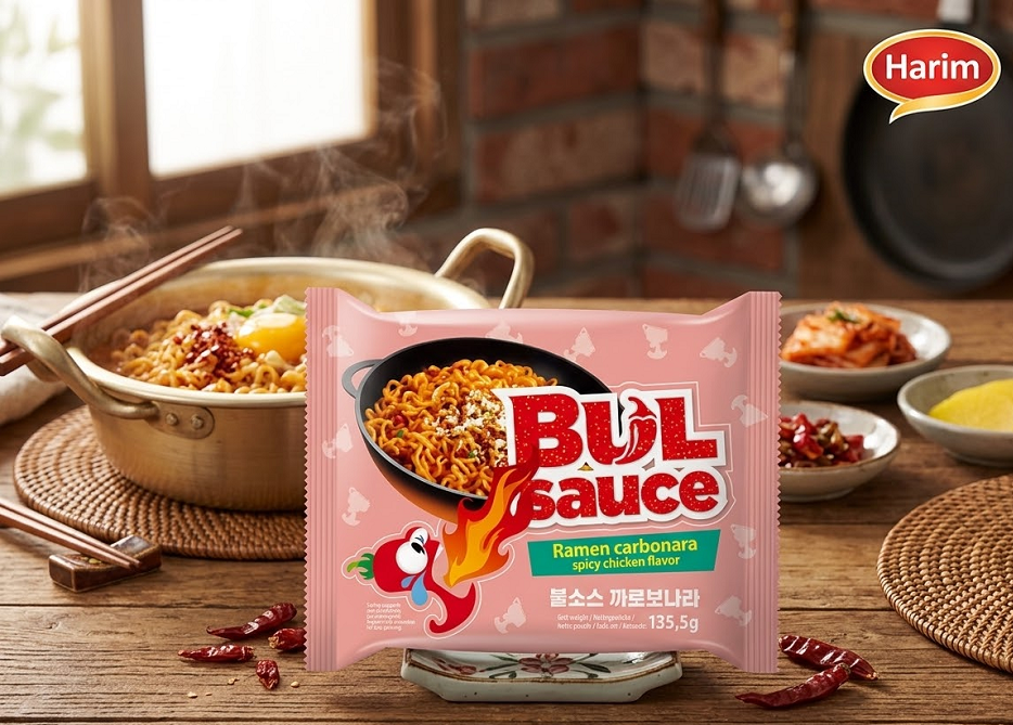 Harim Bul Sauce Ramen Carbonara Spicy Chicken Nudeln 135,5 Gramm