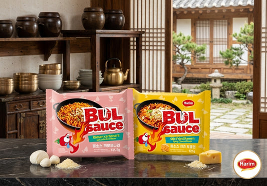 Harim Bul Sauce Ramen 1x Carbonara Spicy Chicken & 1x Stir Fried Spicy Cheese Nudeln
