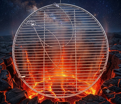 Edelstahl Grillrost 65 cm für Feuerschale Schwenkgrill Grill Dreibein Eigenbau