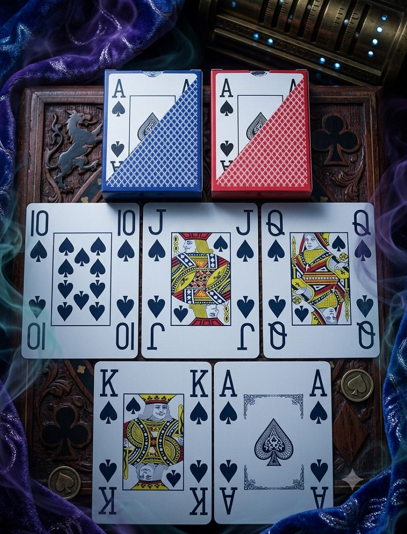 2x Premium Poker Karten Spielkarten 100% Plastik + Poker Cut Guard Kartenbeschützer