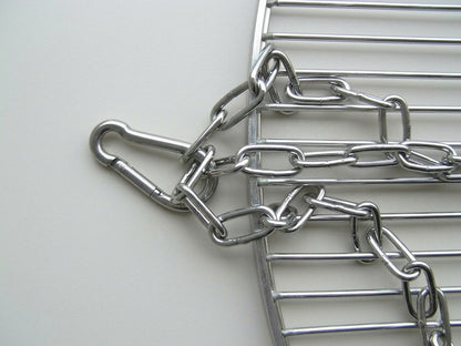 65 cm Grillrost Edelstahl + Kette für Schwenk Grill Feuerschale Dreibein