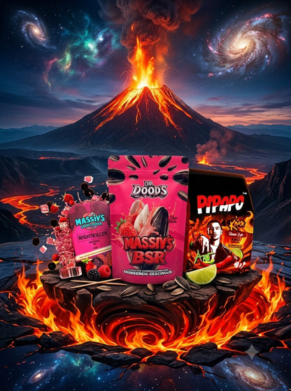 Bundle Massiv`s Zahnstocher Berrymix + Sonnenblumenkerne + Amo Pipapo Knax Chips