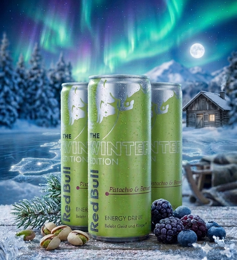 3 x Red Bull Pistazie Berry Energy Drink Dose Winter Edition 2026 (inkl. Pfand)