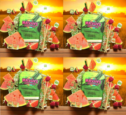 4 x Massiv's Zahnstocher mit Geschmack SOMMER Watermelon Raspberry Ice (Nikotinfrei)