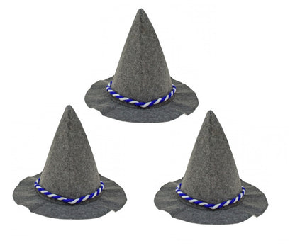 3 x Seppelhut Mütze Fasching Karneval Fastnacht fürs Kostüm blau weiß