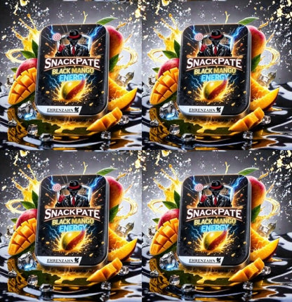 4 x Snackpate Zahnstocher mit Geschmack Black Mango Energy Ehrenzahn