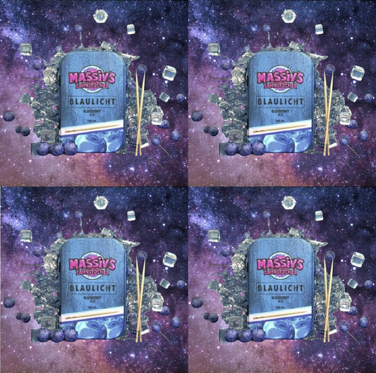 4 x Massiv's Zahnstocher mit Geschmack Blaulicht - Blueberry Ice (Nikotinfrei)