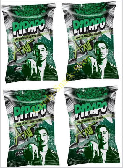 4 x Pipapo Rapper Amo geröstete Sonnenblumenkerne Naturell - grüne Edition 100g