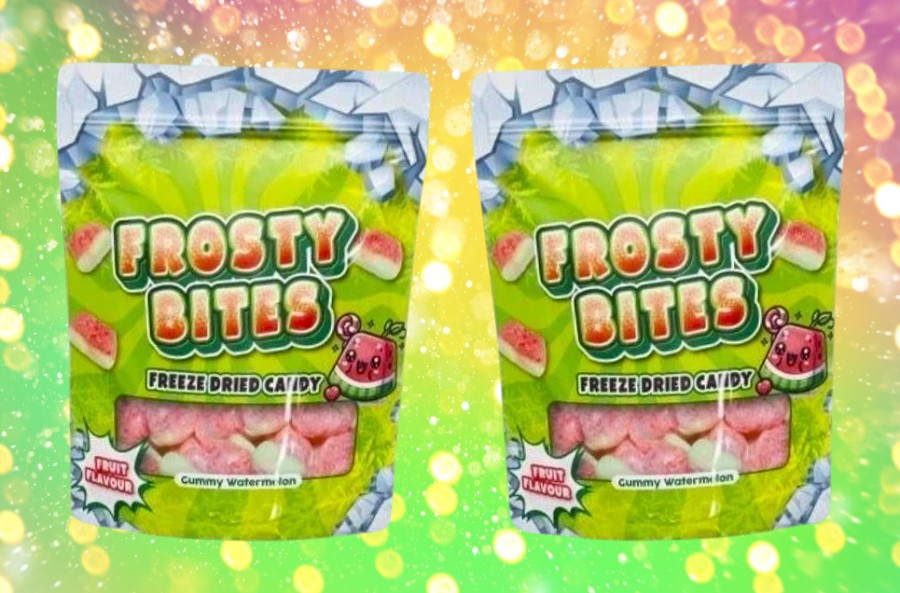2 x 50g Frosty Bites Gummy Watermelon gefriergetrocknete Bonbons